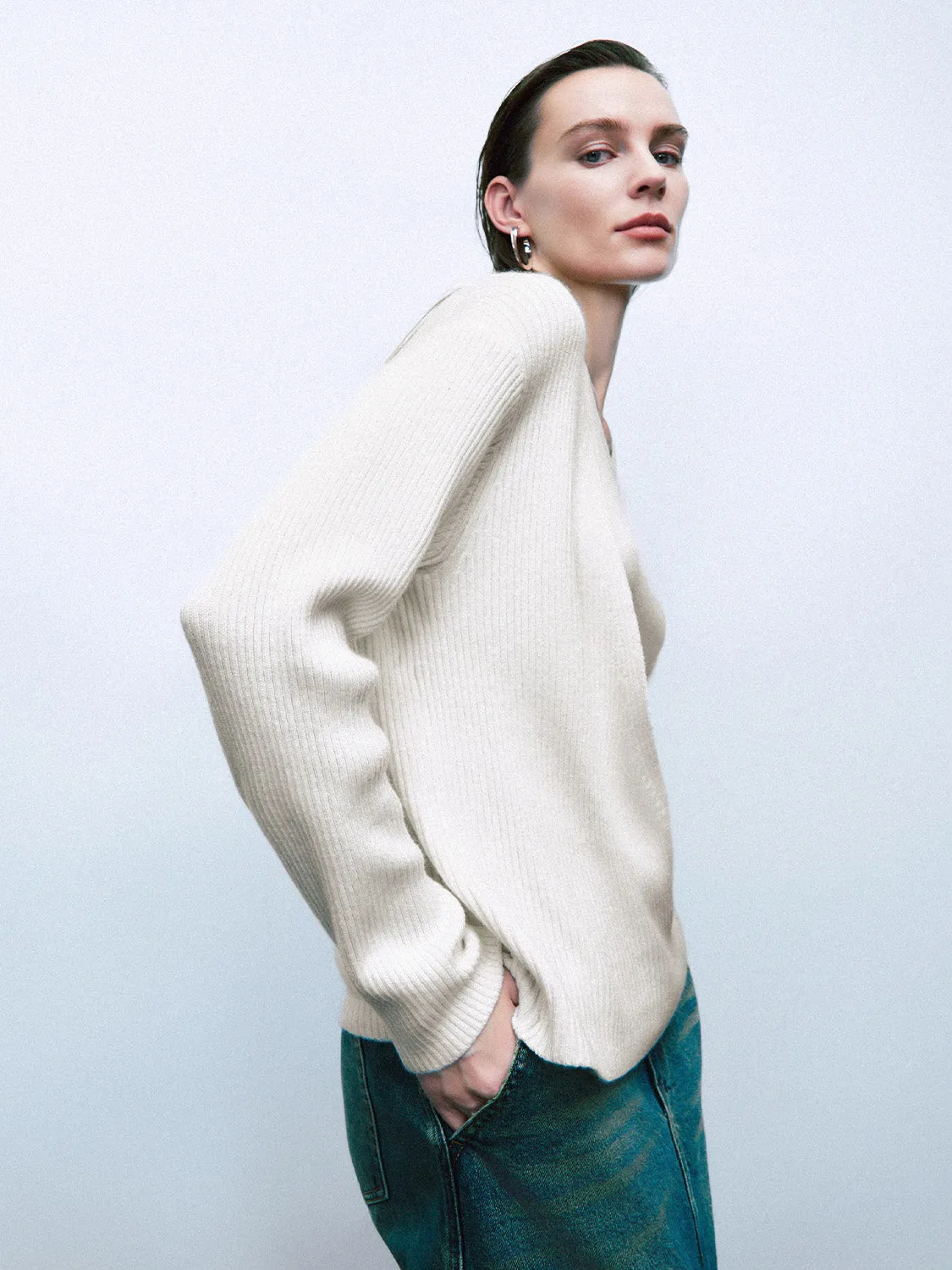 V-Neck Knitted Cardigans sold by Urban Revivo product image thumbnail 2