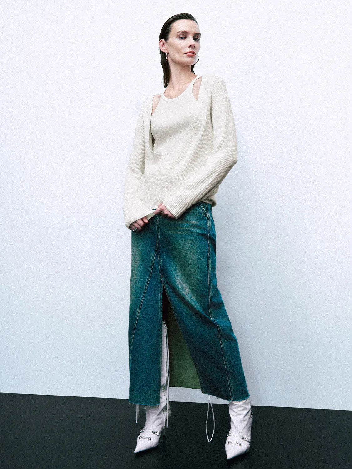 V-Neck Knitted Cardigans sold by Urban Revivo product image thumbnail 4