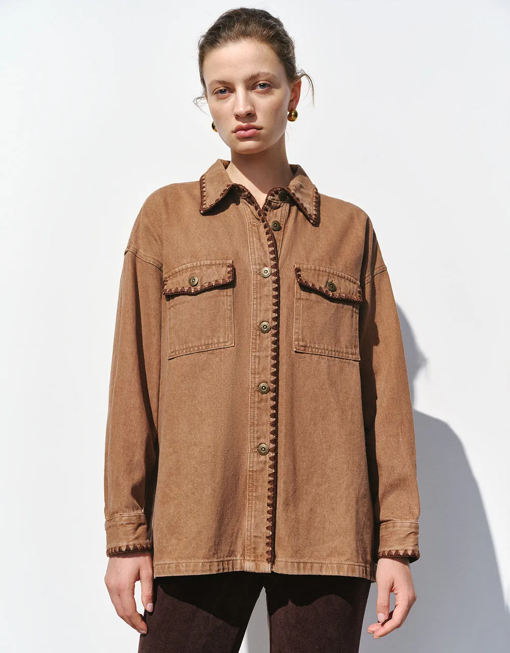 Button Up Denim Shirt sold by Urban Revivo