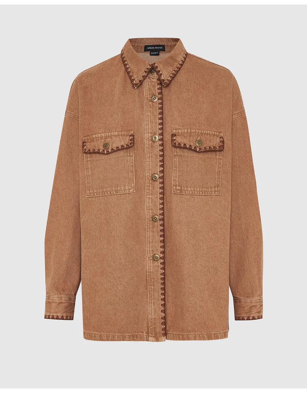 Button Up Denim Shirt sold by Urban Revivo product image thumbnail 2