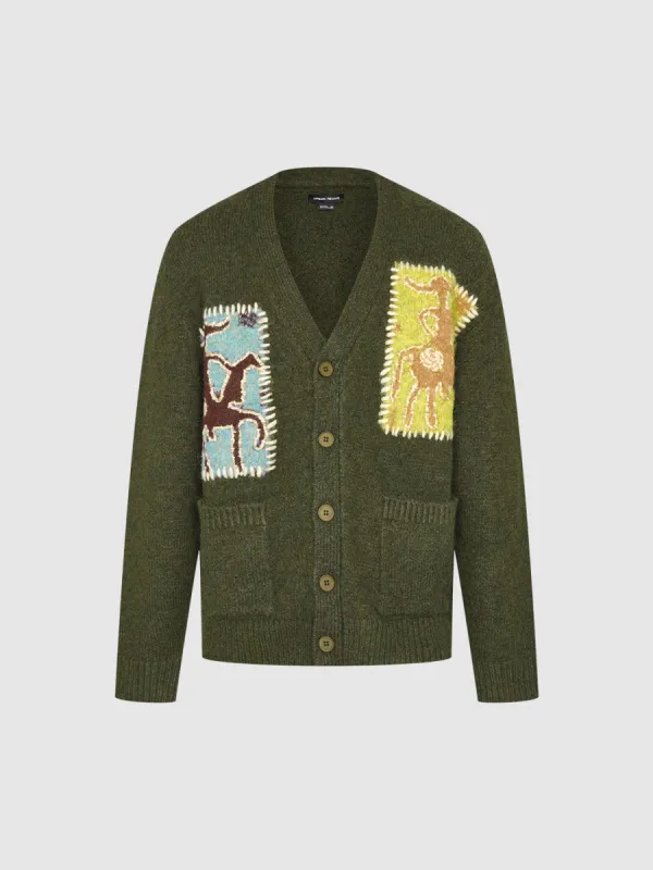 V-Neck Loose  Knitted Cardigans sold by Urban Revivo