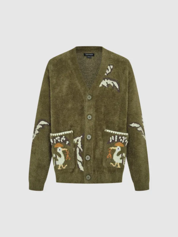 V-Neck Loose Knitted Cardigans sold by Urban Revivo