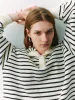 Striped Lapel Knitted T-Shirts sold by Urban Revivo