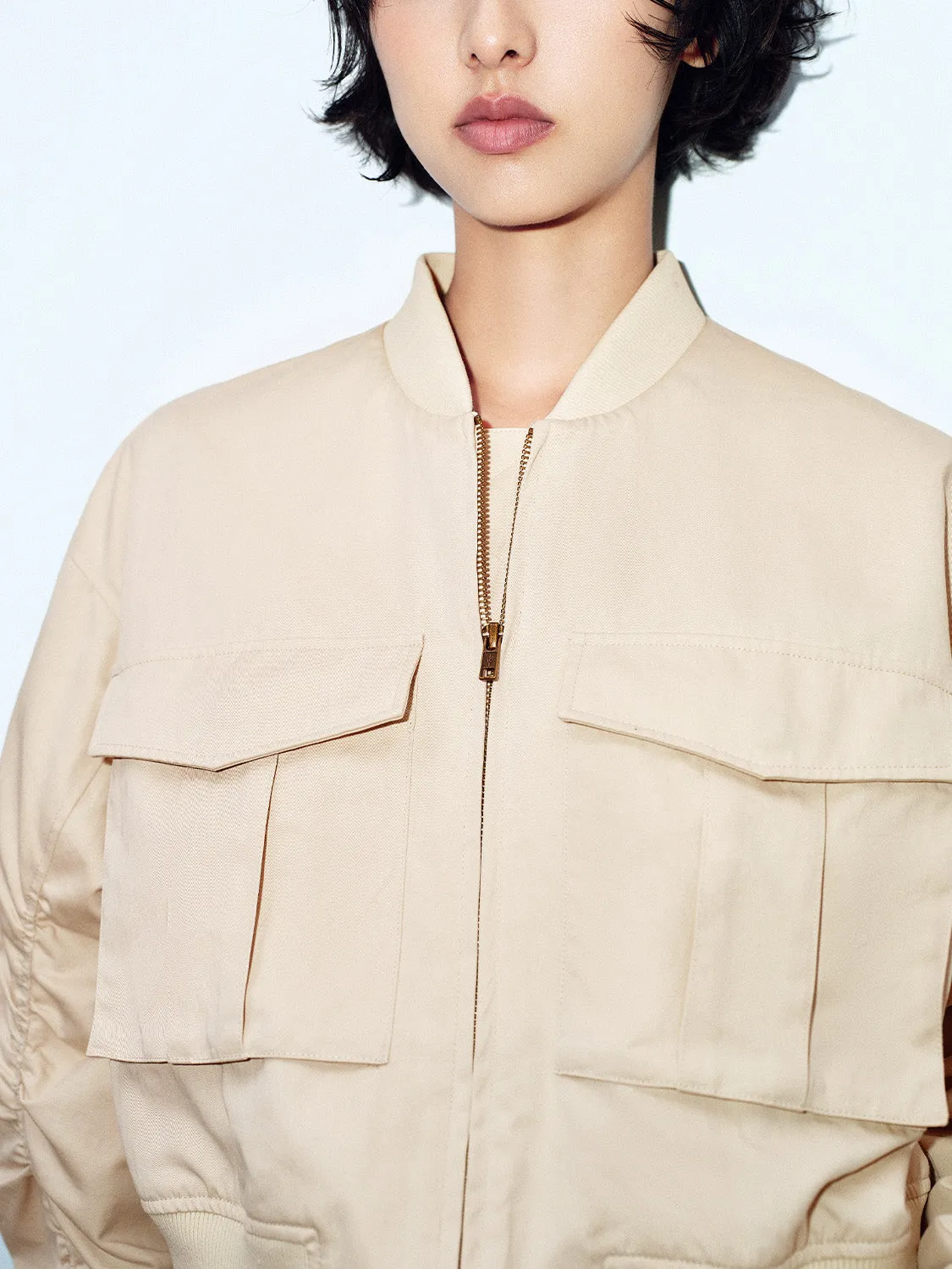 Zipper Front Loose Jacket sold by Urban Revivo product image thumbnail 5