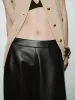 Vegan Leather Loose A-Line Skirt sold by Urban Revivo