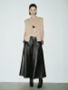 Vegan Leather Loose A-Line Skirt sold by Urban Revivo