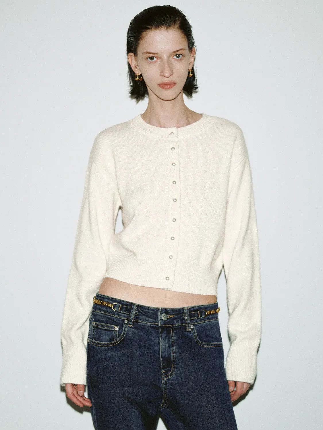 Crew Neck Knitted Cardigans sold by Urban Revivo