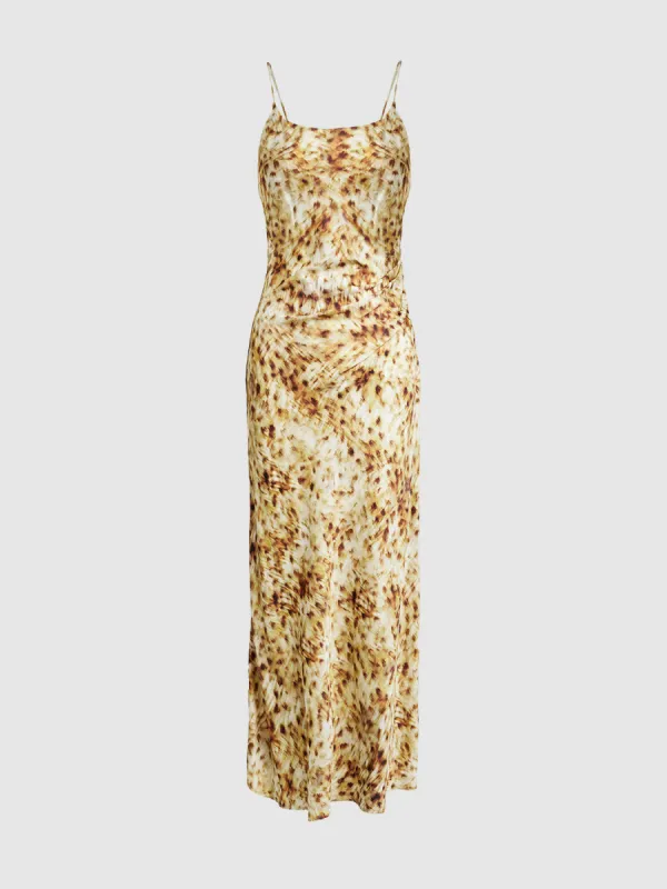 Leopard Printed  A-Line Cami Dress sold by Urban Revivo