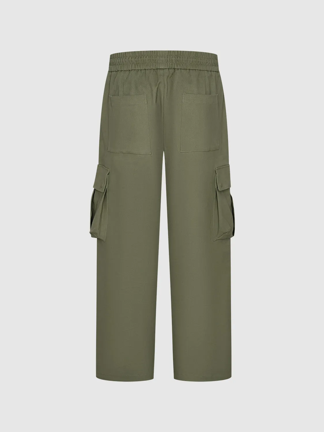 Flap Pocket Wide-Leg Pants sold by Urban Revivo product image thumbnail 4