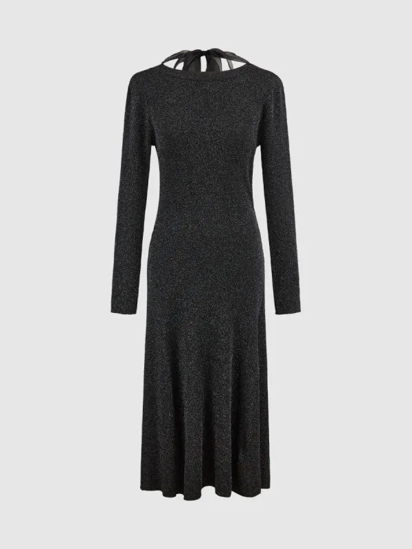 Crew Neck Skinny Knitted Dress made by Urban Revivo