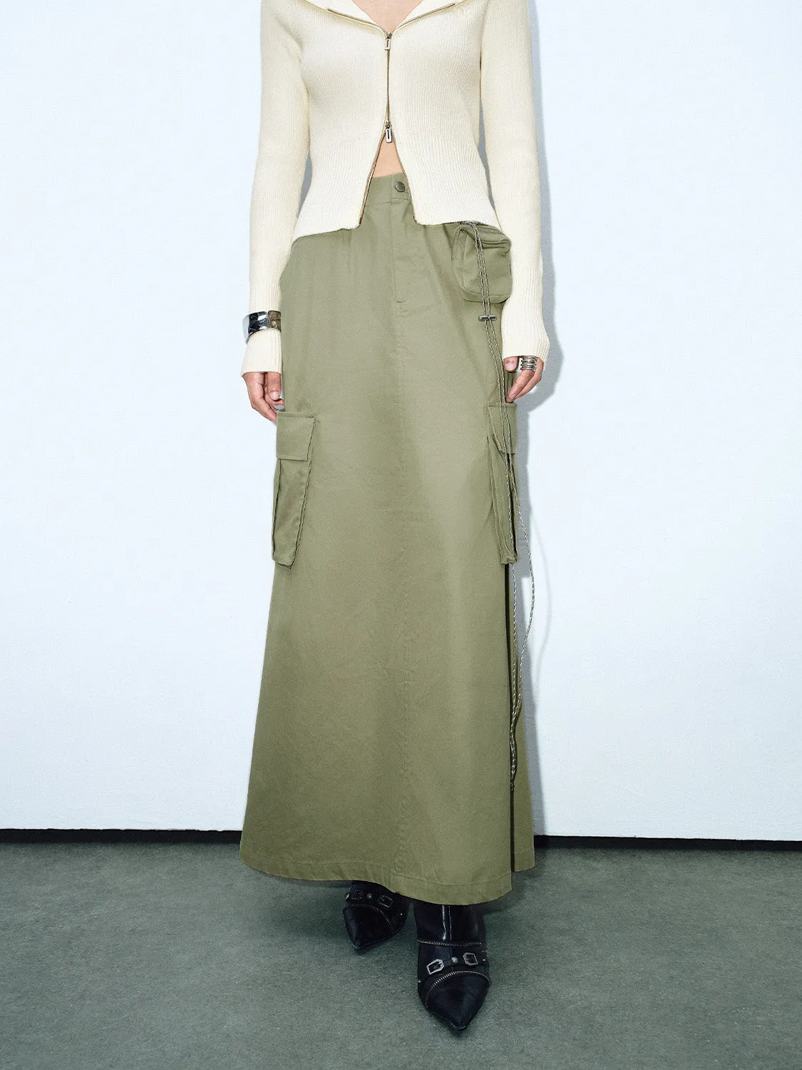 Flap Pocket Fishtail Skirts sold by Urban Revivo product image thumbnail 2