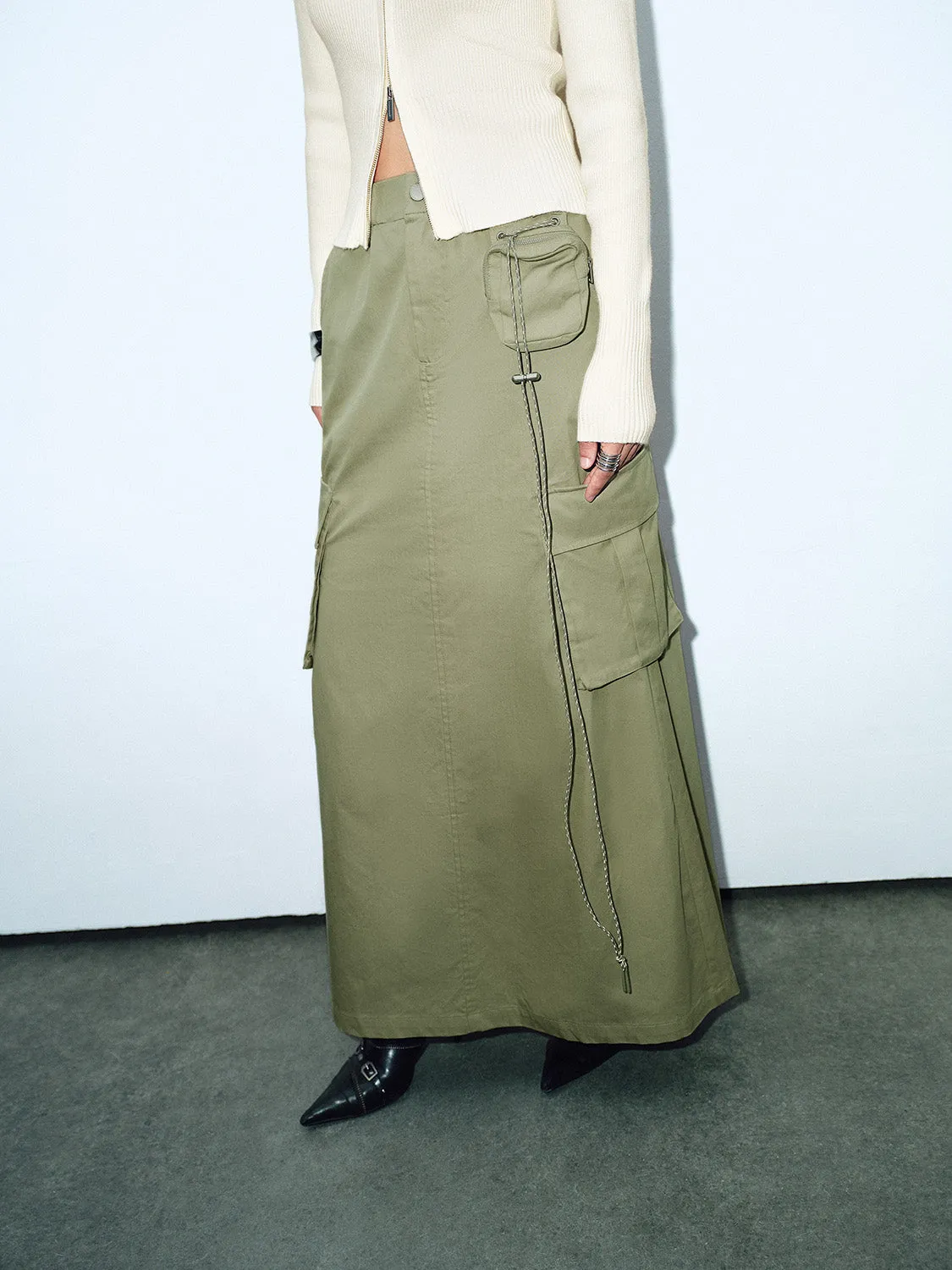 Flap Pocket Fishtail Skirts sold by Urban Revivo product image thumbnail 3