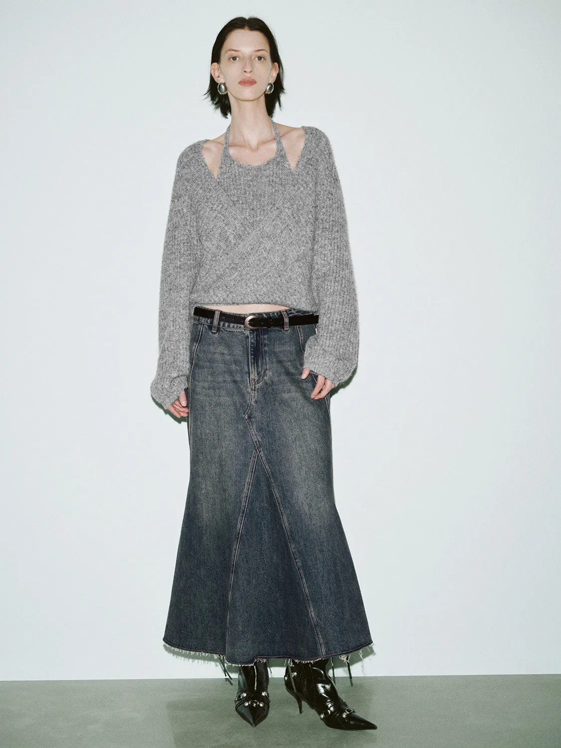 Fishtail Skirts Denim Skirts sold by Urban Revivo product image thumbnail 5