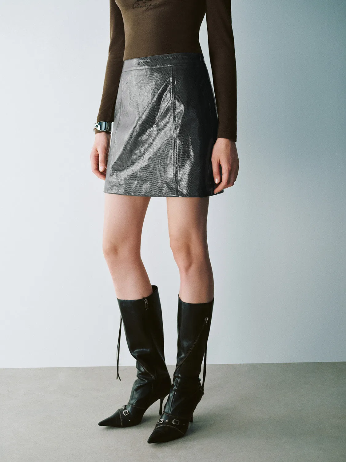 Leather Straight Skirts sold by Urban Revivo product image thumbnail 3