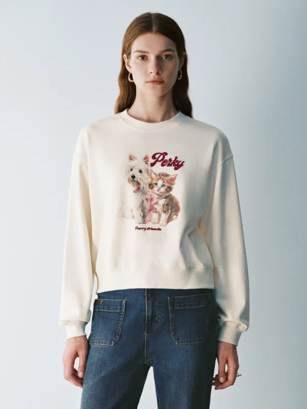 Crew Neck Loose Sweatshirts sold by Urban Revivo