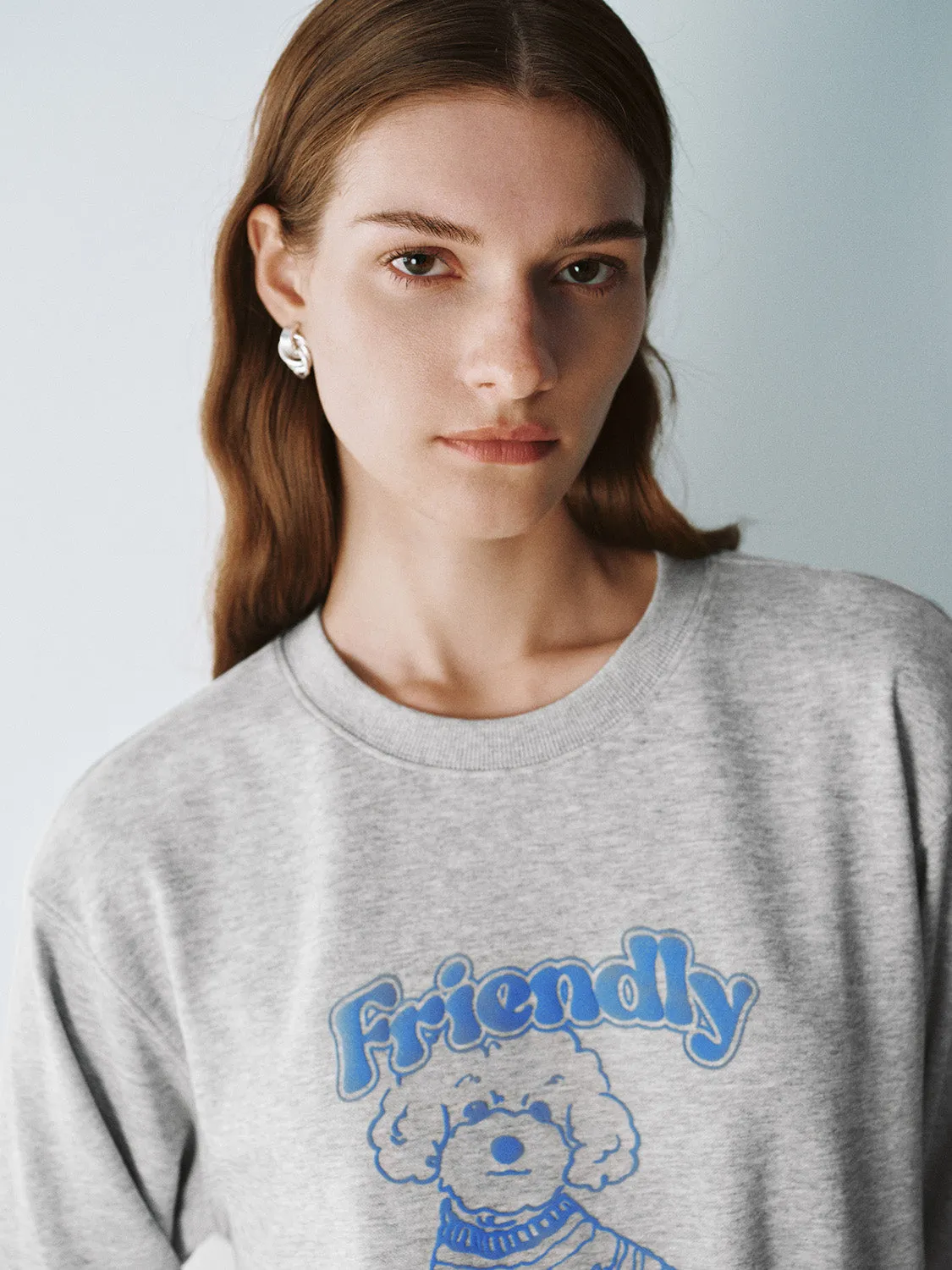 Printed Crew Neck Straight Sweatshirt sold by Urban Revivo product image thumbnail 5