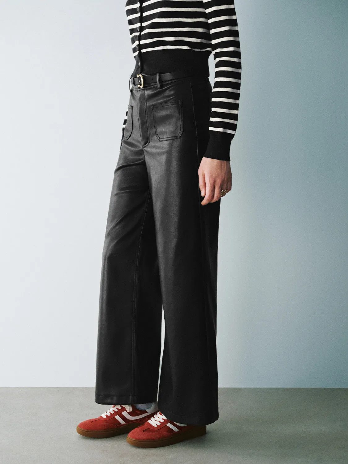 Front Pocket Wide-Leg Pants sold by Urban Revivo product image thumbnail 3