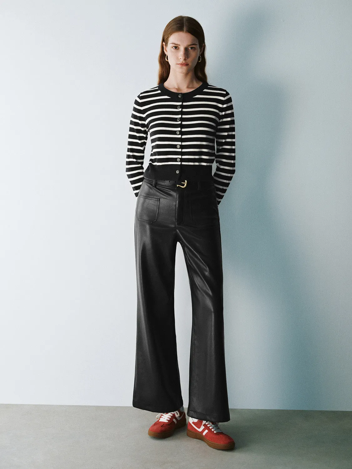 Front Pocket Wide-Leg Pants sold by Urban Revivo product image thumbnail 5
