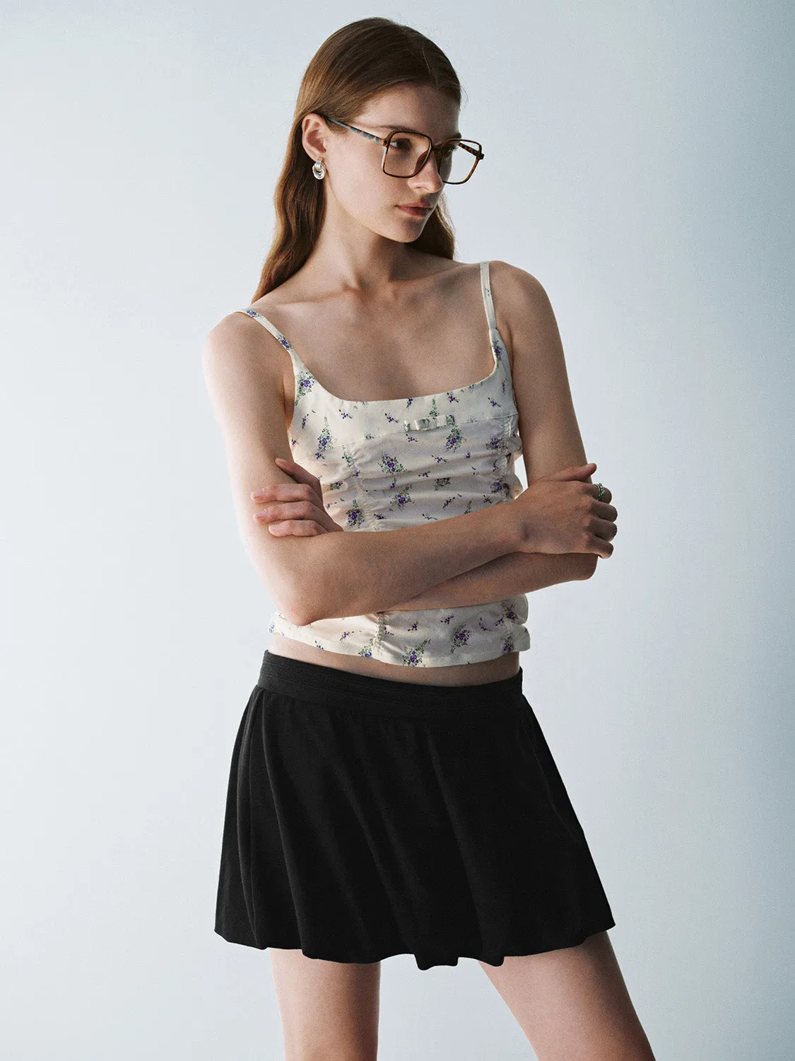 Floral Square-cut Collar Cami Top sold by Urban Revivo product image thumbnail 2