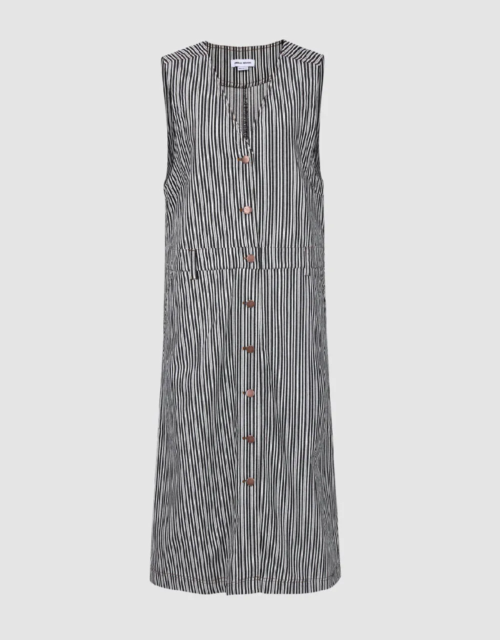 Striped Sleeveless V-Neck Straight Dress sold by Urban Revivo product image thumbnail 4