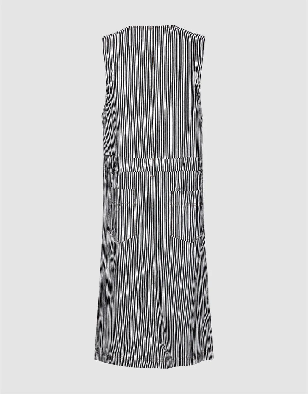 Striped Sleeveless V-Neck Straight Dress sold by Urban Revivo product image thumbnail 5