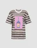 Striped Crew Neck Straight T-Shirt sold by Urban Revivo