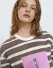 Striped Crew Neck Straight T-Shirt sold by Urban Revivo