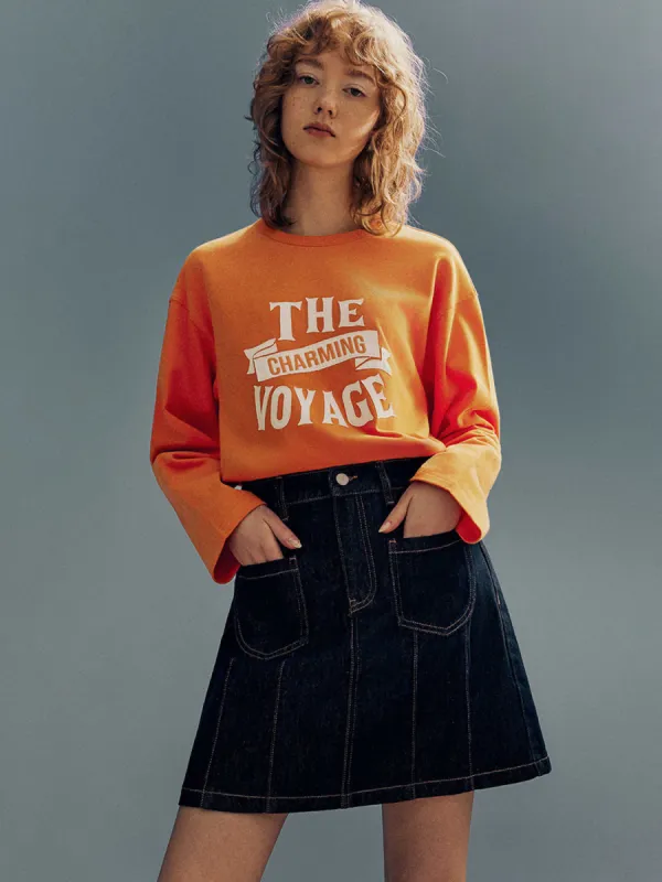Standard Sleeve Crew Neck Loose T-Shirts sold by Urban Revivo