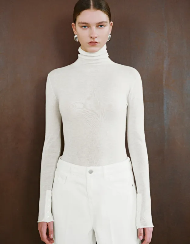 Turtle Neck Skinny Knitted T-Shirt sold by Urban Revivo