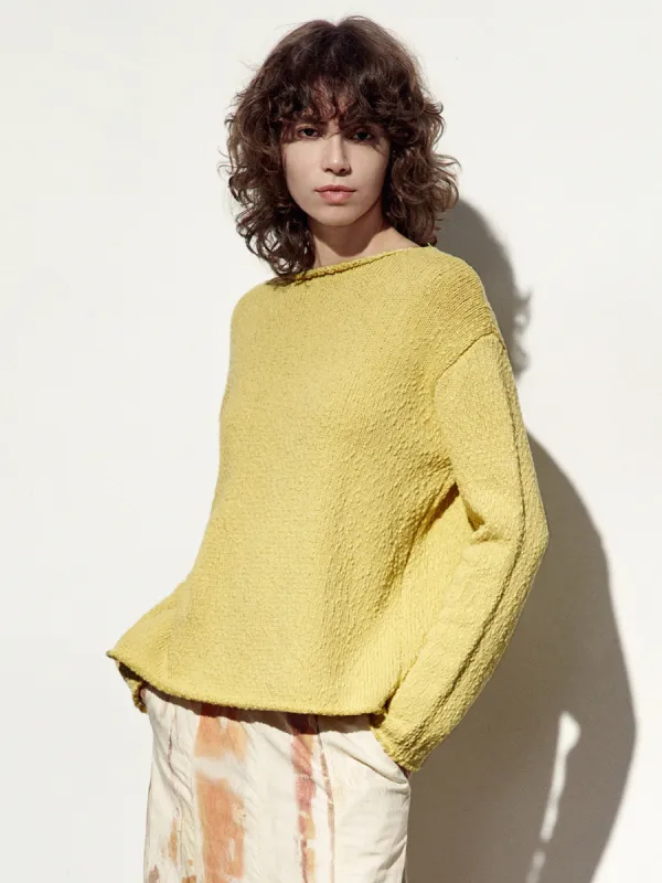 Drop Shoulder Sleeve Crew Neck Knitted T-Shirts sold by Urban Revivo