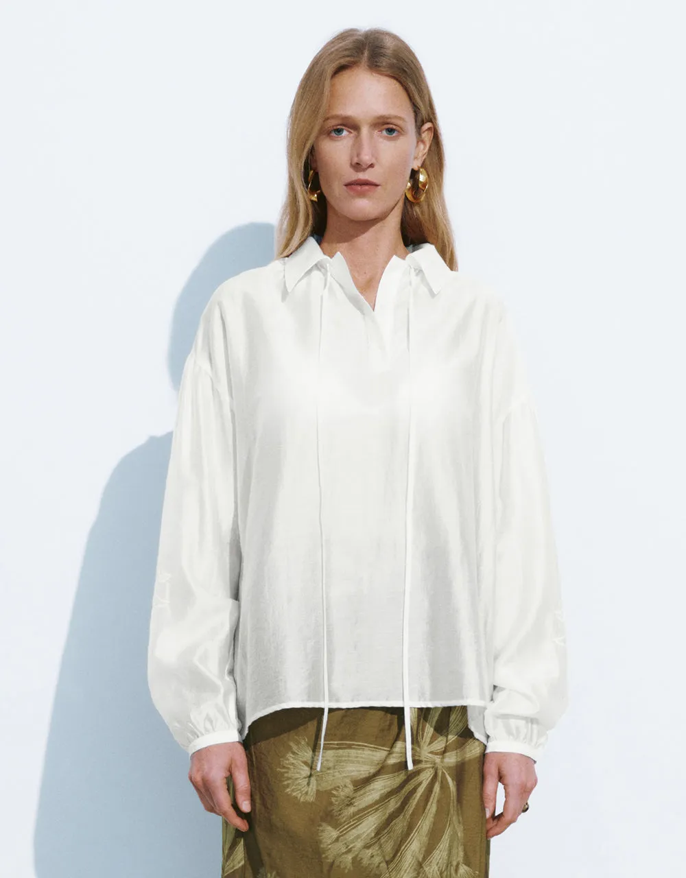 Straight Lapel Overhead Shirt sold by Urban Revivo