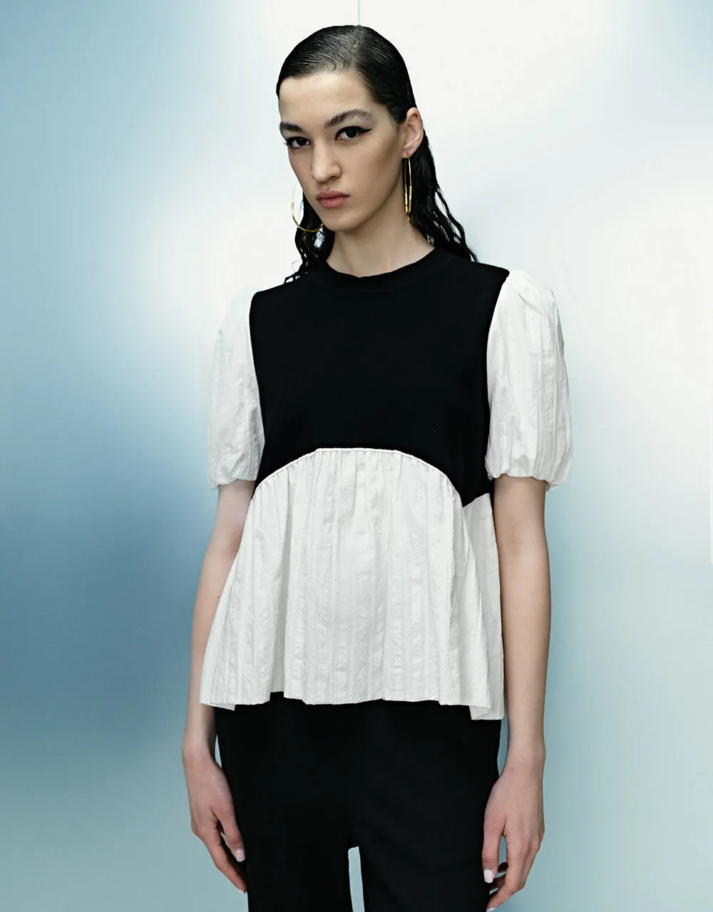 2 In 1 Crew Neck Knitted T-Shirt sold by Urban Revivo