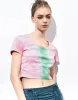 Gradient U Neck Skinny T-Shirt sold by Urban Revivo