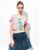 Gradient U Neck Skinny T-Shirt sold by Urban Revivo