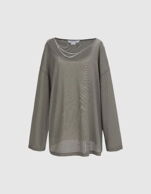 Crew Neck Loose T-Shirt sold by Urban Revivo