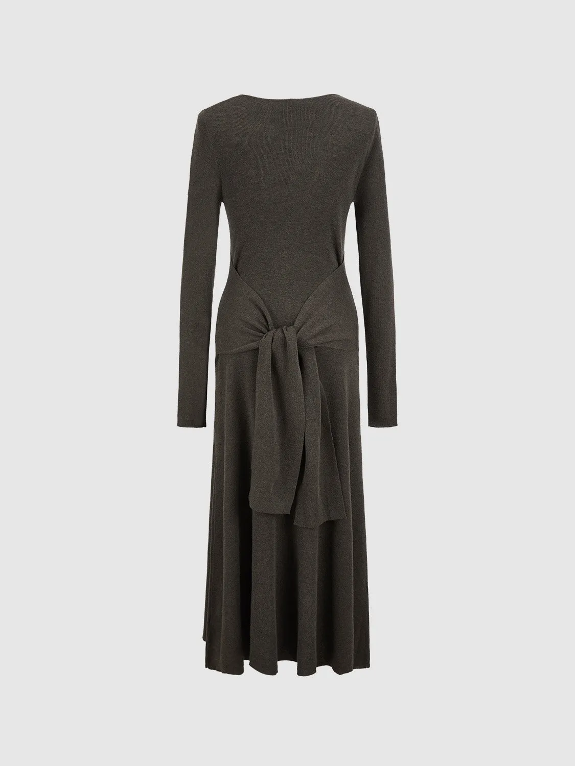 Tie-Front Knitted Dresses sold by Urban Revivo product image thumbnail 2