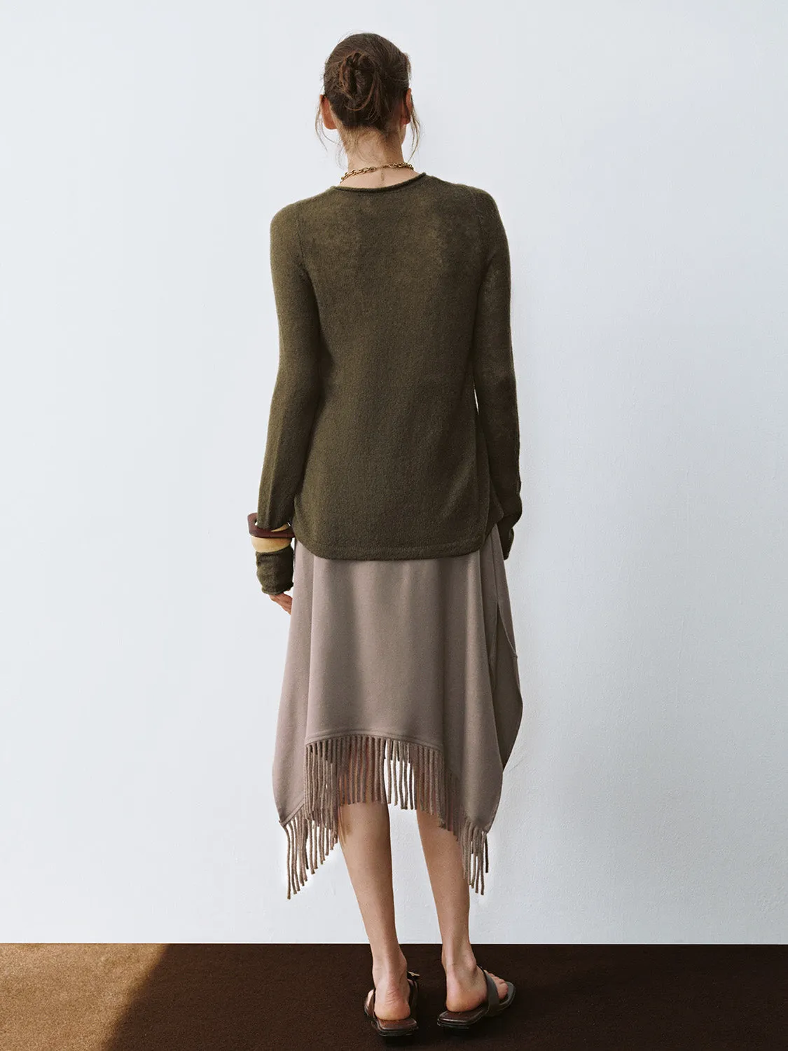 Split Hem Knitted T-Shirts sold by Urban Revivo product image thumbnail 3