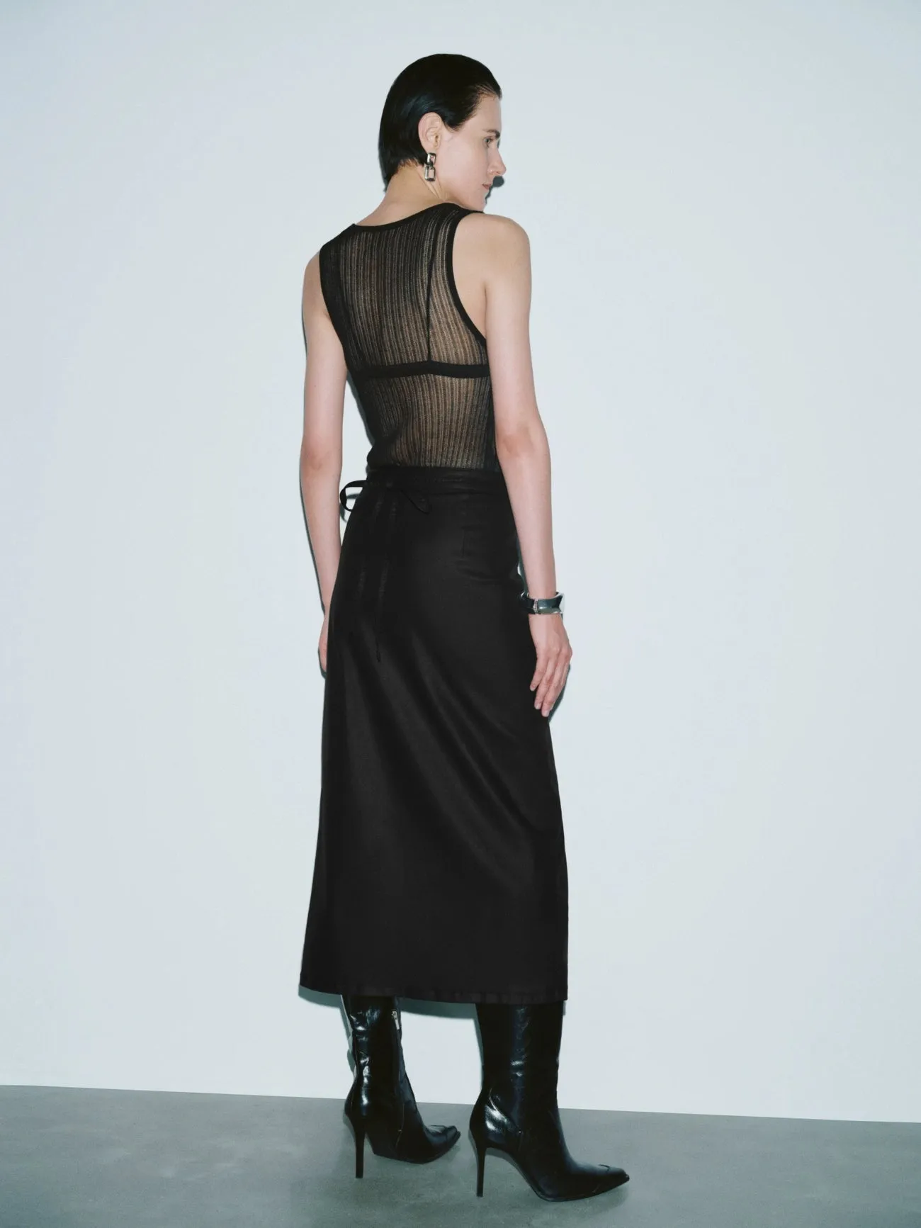 Tie Front Denim Skirts sold by Urban Revivo product image thumbnail 4