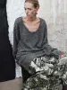V Neck Loose Knitted T-Shirts sold by Urban Revivo
