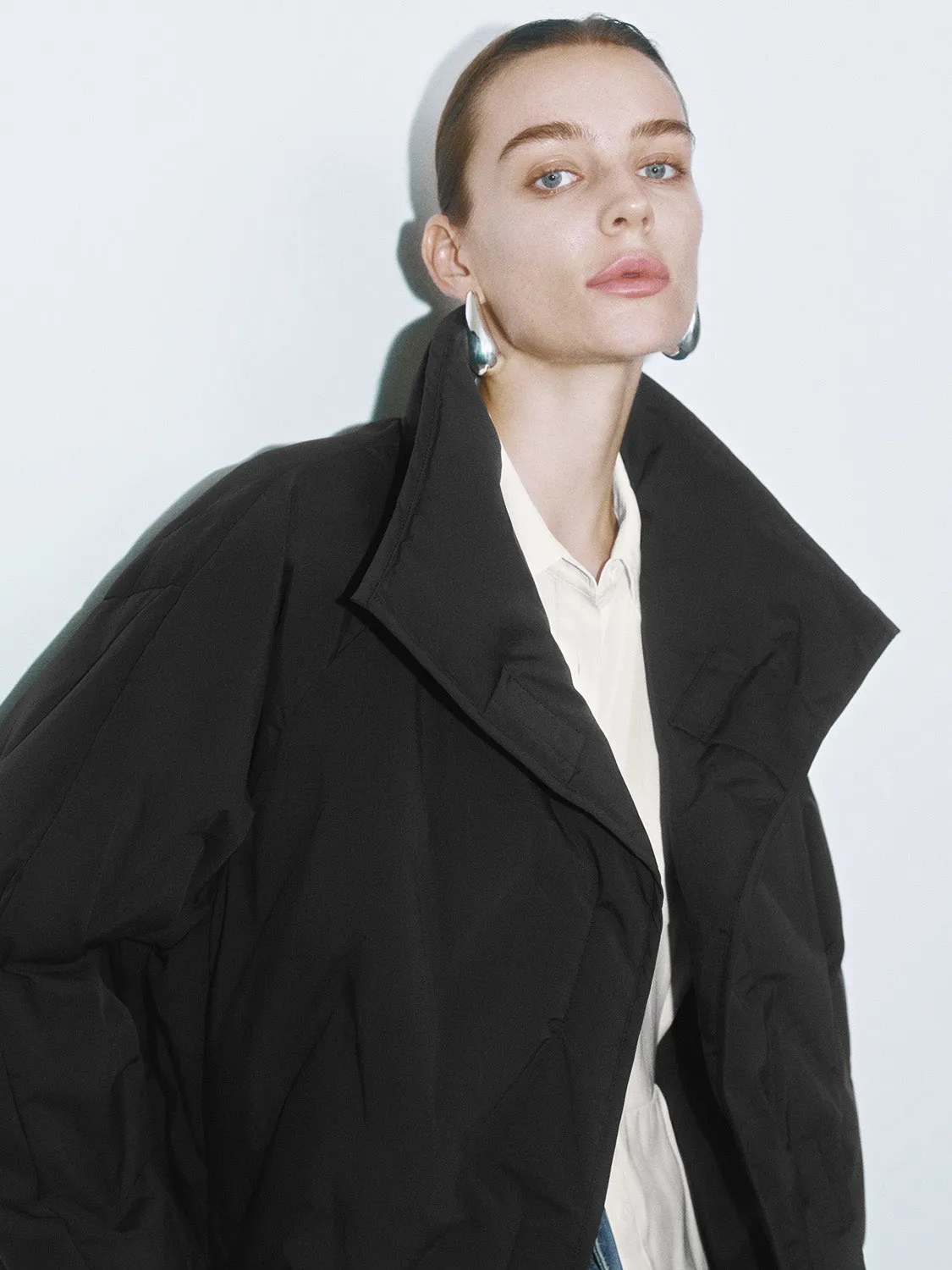 Wide Lapel Down Outerwear sold by Urban Revivo product image thumbnail 5