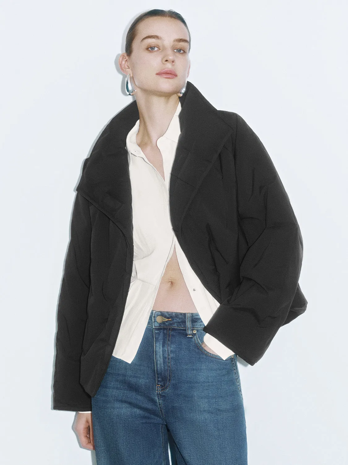 Wide Lapel Down Outerwear sold by Urban Revivo