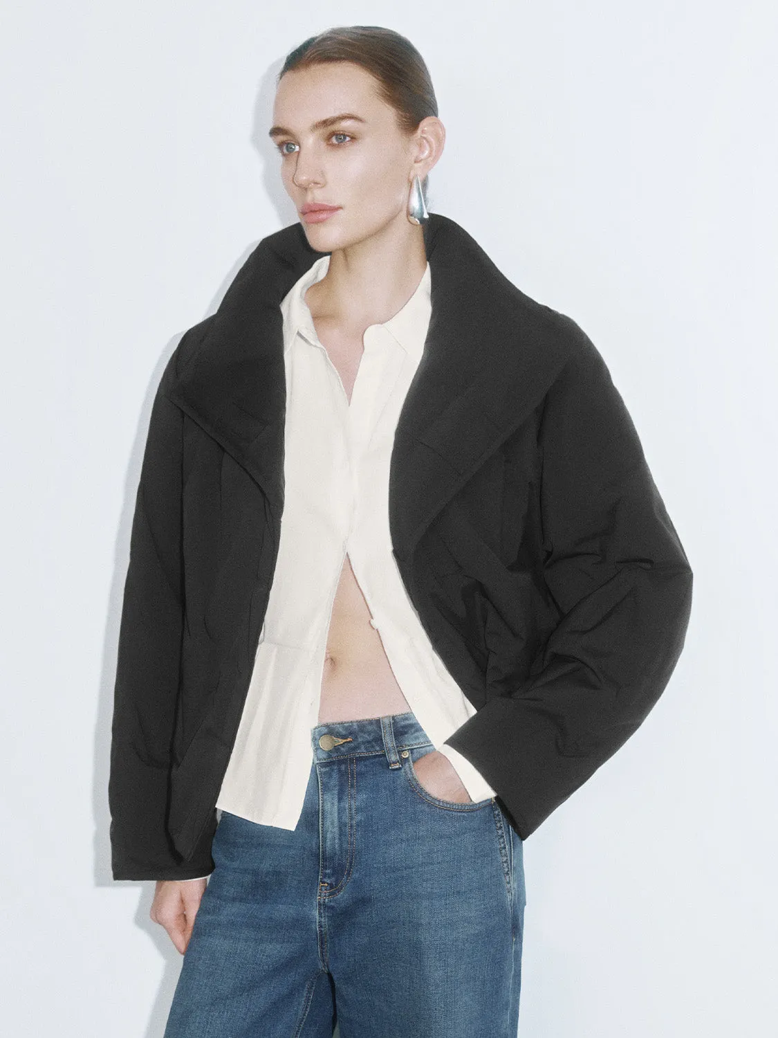 Wide Lapel Down Outerwear sold by Urban Revivo product image thumbnail 2