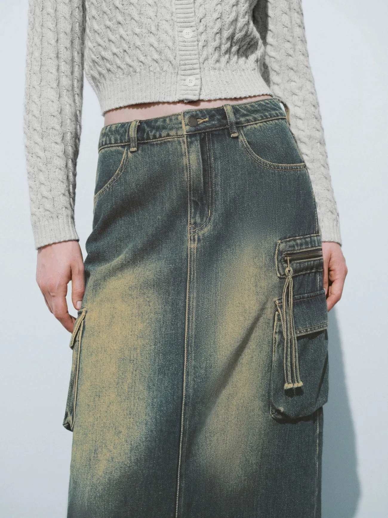 Washed Denim Skirts sold by Urban Revivo product image thumbnail 4