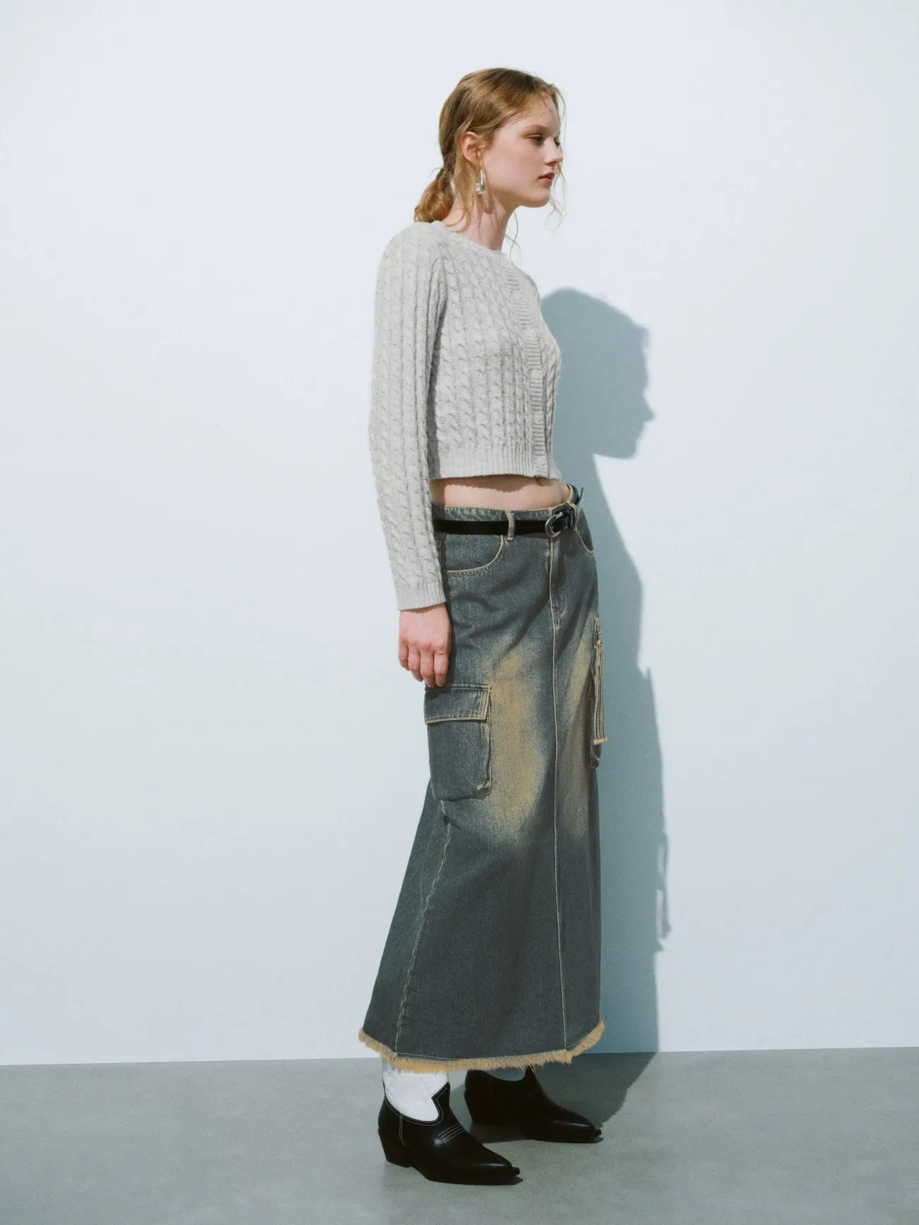 Washed Denim Skirts sold by Urban Revivo