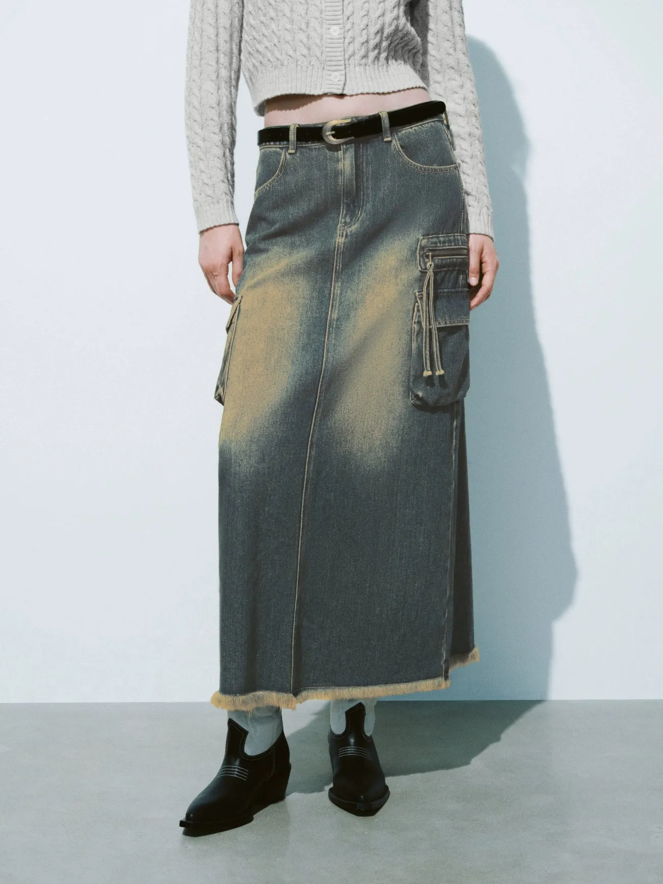 Washed Denim Skirts sold by Urban Revivo product image thumbnail 2
