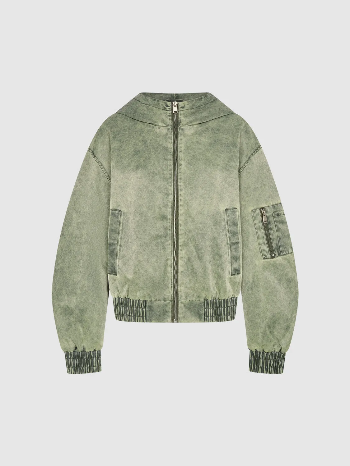 Zip Up Drawstring Hem Jackets sold by Urban Revivo