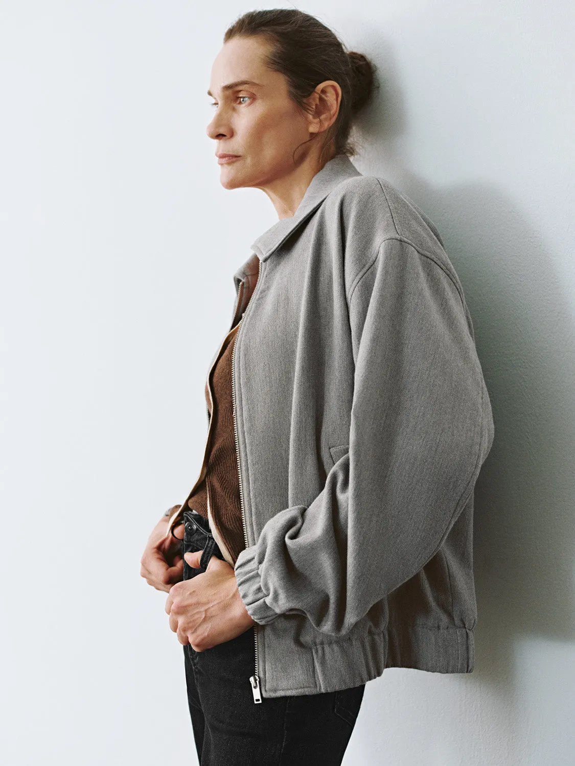 Zip Up Drawstring Hem Jackets sold by Urban Revivo product image thumbnail 2