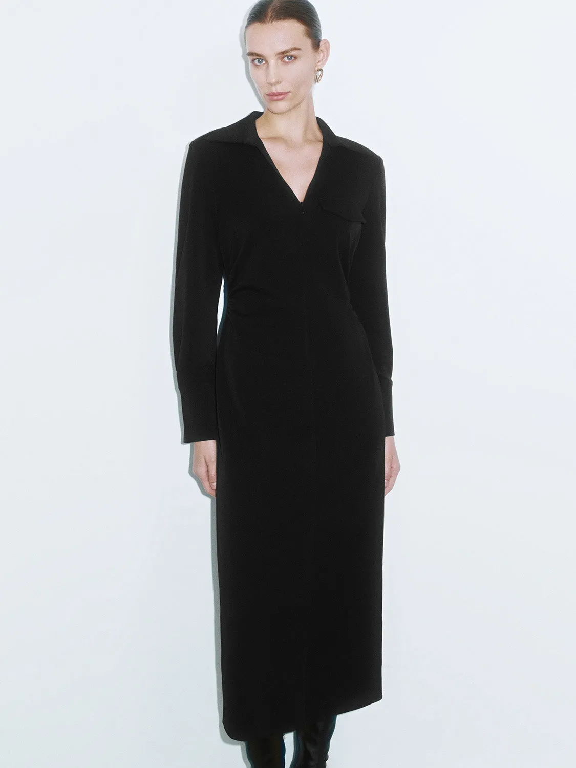 V Neck Straight Dresses sold by Urban Revivo product image thumbnail 4