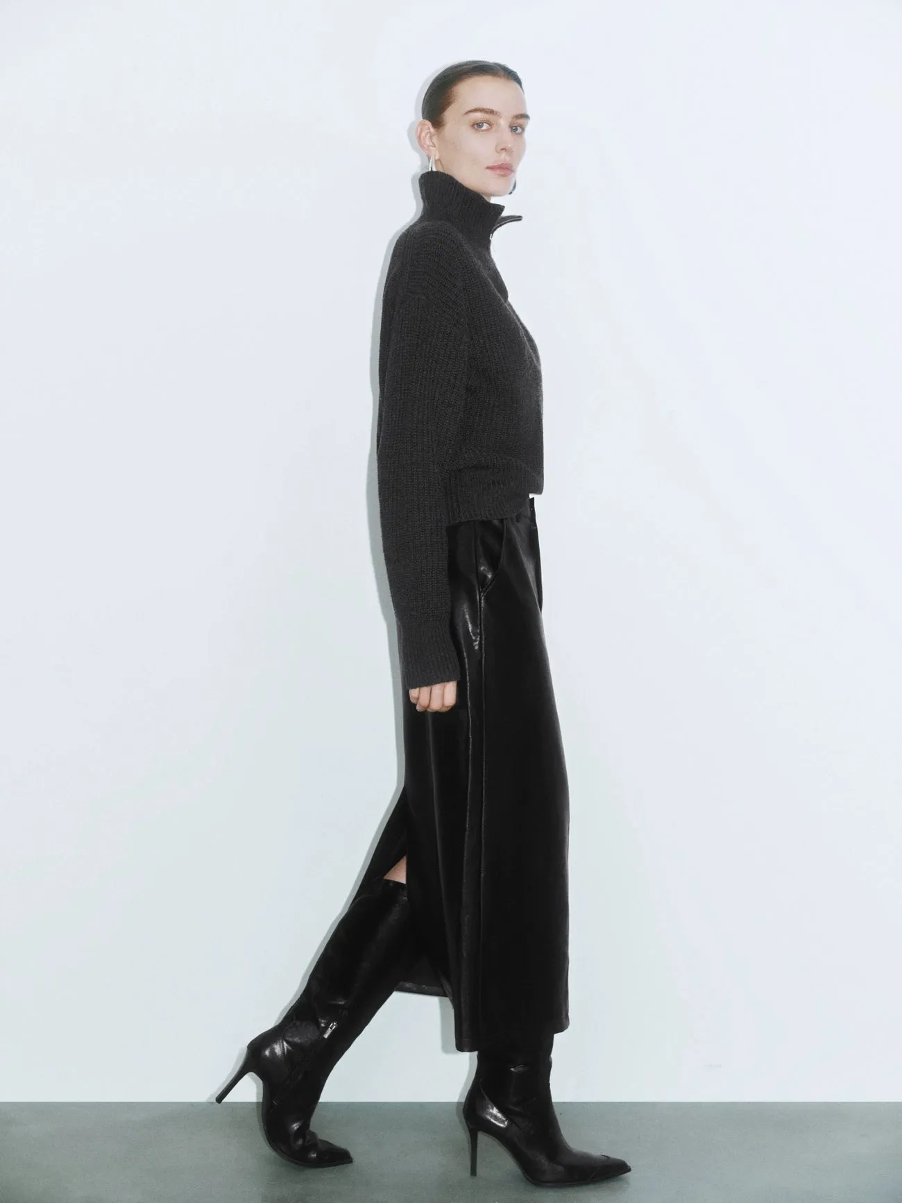 Zip Half Placket Knitted T-Shirts sold by Urban Revivo