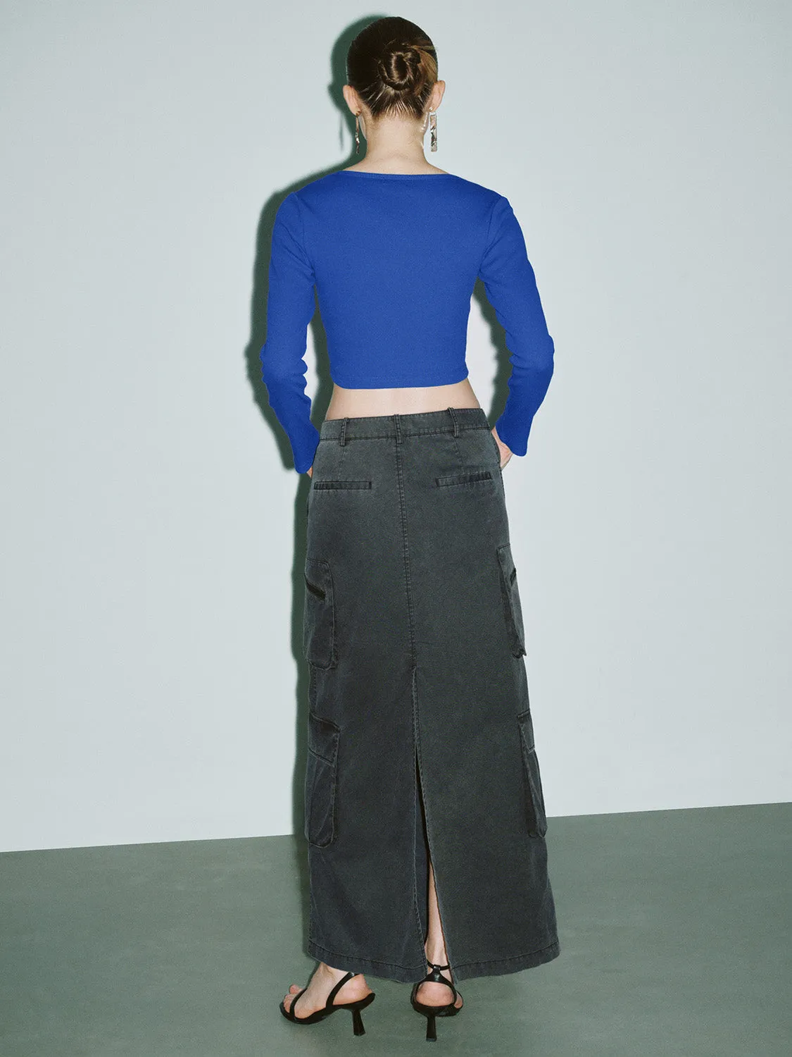 Split Hem A-Line Skirts sold by Urban Revivo product image thumbnail 4